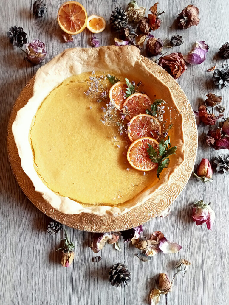 Tarte à l'orange et aux noisettes, recette par Fairy Time