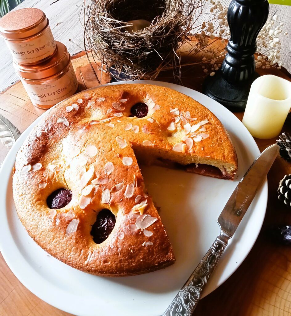 Gâteau des Fées, dessert au yahourt et aux prunes ou mirabelles, recette par Fairy Time.